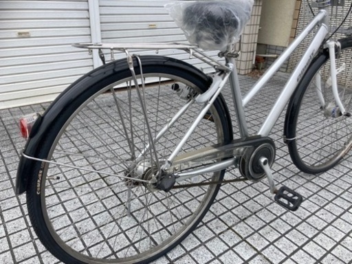 【27インチ自転車】アルベルト　ブリヂストン製　内装3段変速　LEDオートライト付　前後タイヤ、前カゴ、サドル新品❗️若林自転車　膳所店　SALE中❗️