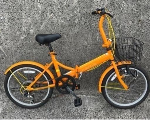 【お取引者様決まりました】CAPTAIN STAG キャプテンスタッグ 折りたたみ自転車 20インチ 6段変速 オレンジ