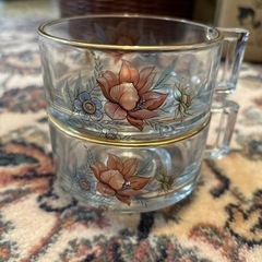 耐熱ガラスのカップ2個セットの画像