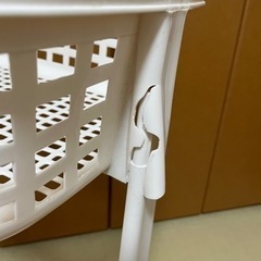 ランドリーバスケットラック２段　脱衣所ラックの画像