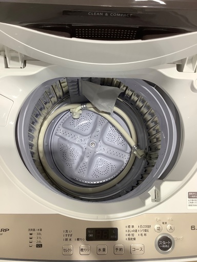 全自動洗濯機　SHARP ES-GE6F 6.0kg 2022年製　入荷致しました！
