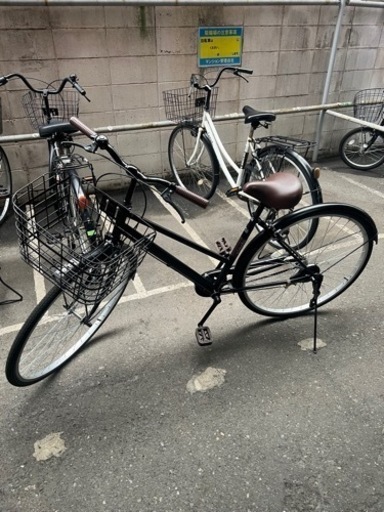 【極美品】自転車　黒　鍵付き　価格交渉歓迎