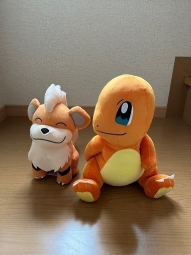 ポケモン　ヒトカゲ\u0026ガーディ　新品ぬいぐるみ
