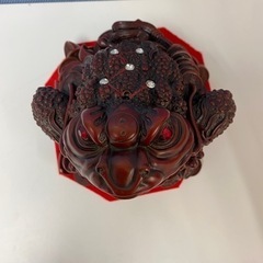 I395 🌈 ずっしりと重いカエルの置物 ⭐の画像