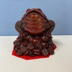 I395 🌈 ずっしりと重いカエルの置物 ⭐の画像