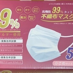 不織布マスク(小さいサイズ)50枚×4箱の画像