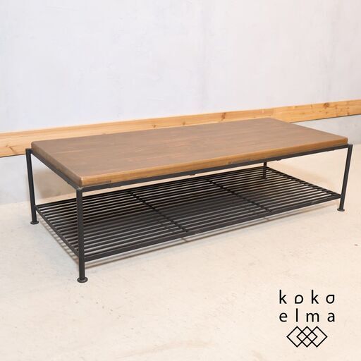 大川の家具メーカーtohma(東馬)のKELT(ケルト)TVボード！ マットなブラックスチールとパイン無垢材を合わせたインダストリアルな雰囲気のテレビボードはブルックリンスタイルなどにおすすめ♪