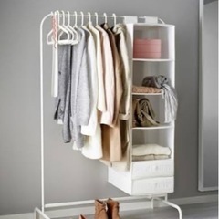 IKEA 洋服ラック ハンガーラック 物干し竿、ロープの画像