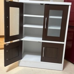 先着1名様☆オシャレな食器棚 キッチン収納 整理棚 テレビ棚 本棚 カラーボックスの画像
