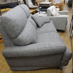 美品！2人掛けソファ ワイドツーシーター 布製 グレー系 ファブリック
