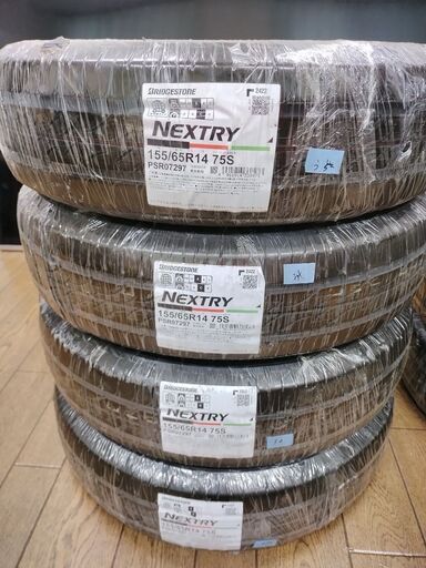未使用　4本　ブリジストン　NEXTRY　155/65R14　75S　車　タイヤ