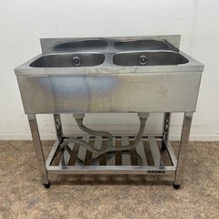 アズマ azuma 業務用 ステンレス 2槽シンク流し台 厨房 飲食店