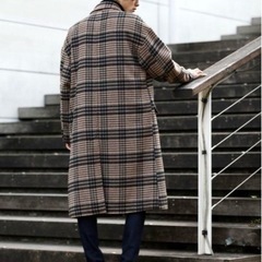 【新品】定価1万程 / ウール混 / Beno / ブリティッシュロングコートの画像