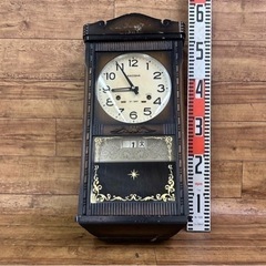 d716505 AIKOSHA 愛工舎 あいこうしゃ31DAY 掛時計 振り子時計 柱時計 ねじ巻き鍵付き 昭和レトロ アンティーク 現状品 当時物 中古品の画像