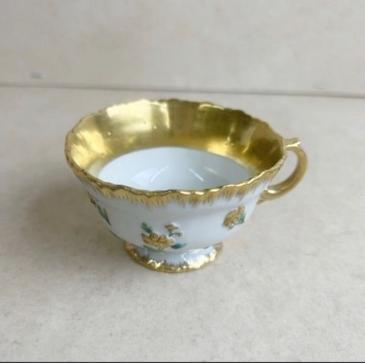 203602 マイセン 1級品 プレート 花柄 マイセン MEISSEN 金彩 花柄 カップ＆ソーサー ゴールドグランツ 食器 洋食器