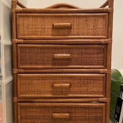 アジアン風　籐　収納棚　収納家具 キャビネット