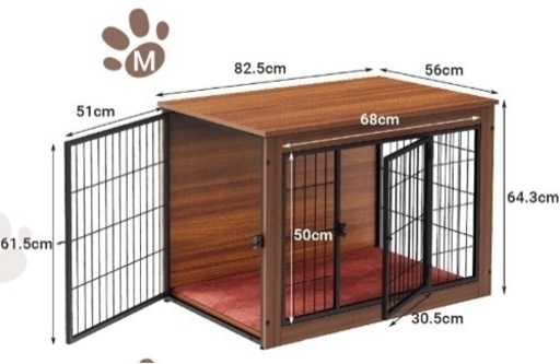 【新品未使用】Mサイズ中型犬　ケージ ゲージ　ドックサークル　犬小屋