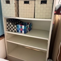 収納家具 本棚 白色の画像