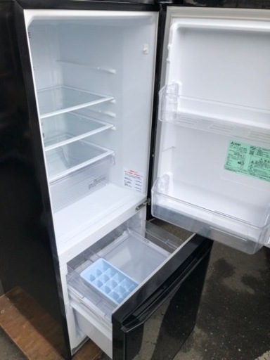 北九州市内配送無料　保証付き　三菱 【右開き】146L 2ドアノンフロン　冷蔵庫 keyword キーワードブラック MR-P15EC