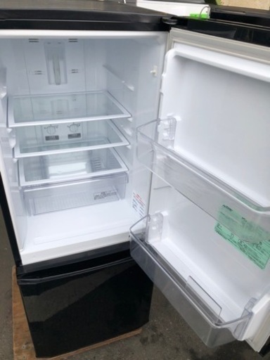 北九州市内配送無料　保証付き　三菱 【右開き】146L 2ドアノンフロン　冷蔵庫 keyword キーワードブラック MR-P15EC