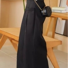 新品ハイウエストパンツ黒の画像