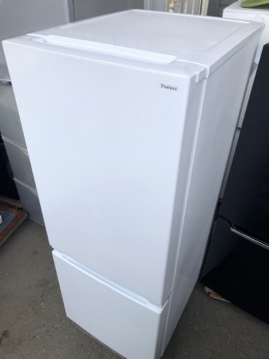 福岡市内配送無料　2022年式　yselect YRZF15J ヤマダオリジナル ２ドア冷蔵庫 (156L・右開き) ホワイト