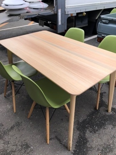 配送無料　椅子4点とダイニングテーブル テーブル IKEA イケア LISABO テーブル アッシュ材突き板　