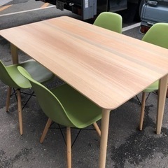 配送無料　椅子4点とダイニングテーブル テーブル IKEA イケア LISABO テーブル アッシュ材突き板　の画像
