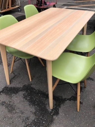 配送無料　椅子4点とダイニングテーブル テーブル IKEA イケア LISABO テーブル アッシュ材突き板　