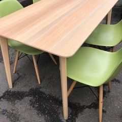 配送無料　椅子4点とダイニングテーブル テーブル IKEA イケア LISABO テーブル アッシュ材突き板　の画像
