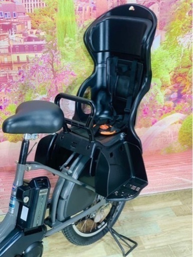 ④6097子供乗せ電動アシスト自転車ブリヂストン20インチ良好バッテリー