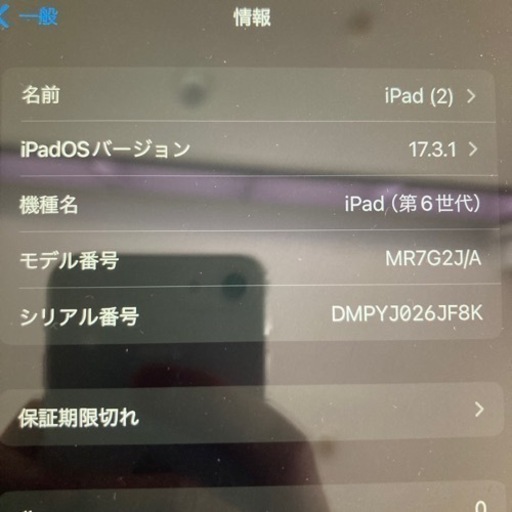 iPad(第6世代) 32GB Wi-Fiモデル　