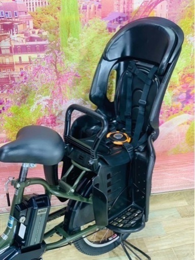 ①6089子供乗せ電動アシスト自転車3人乗りYAMAHA 20インチ良好バッテリー