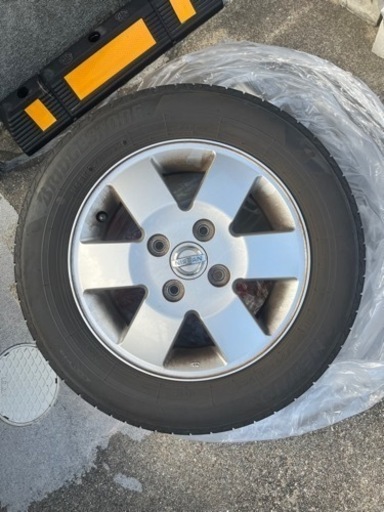 軽自動車用155/70r13日産純正アルミとタイヤ4本set