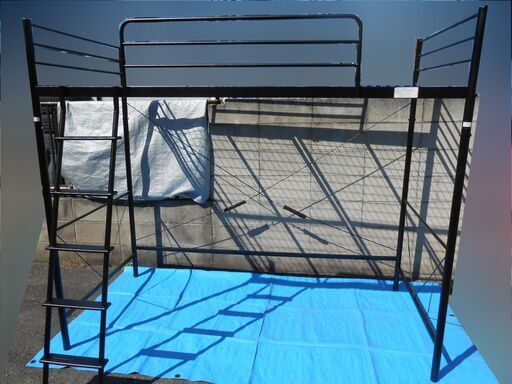 【配送可能】組立可能 ニトリ ロフトベッド 2段ベッド スチールハイベッド ブラック（近くなら配送も可能です）