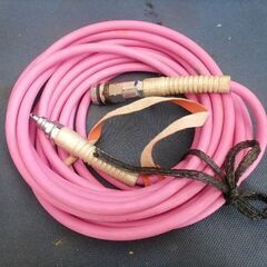 高圧エアホース　8m 中古品　ピンク