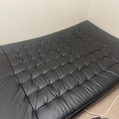 ニトリ　ソファベッド　リクライニング　ソファー　ベッド　ブラック　Nシールドの画像