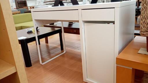 ★ジモティ割あり★ IKEA　PCデスク　ホワイト　クリーニング済　YJ1877