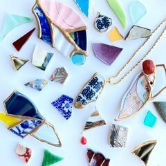 【残り2席】人気作家　坪井梨絵先生　陶器よびつぎ（金継ぎ）ワークショップ　同時開催「こだわりの材料展」作品販売の画像