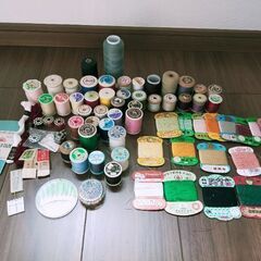 糸58点他刺しゅう糸2点針色々　ボビンケース