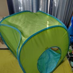 【値下げ!しました!!】☆IKEA(イケア)☆ボールテント☆BUSA☆ベビーハウス☆子供用テント☆グリーン&ブルー☆折り畳み☆別売りトンネル接続可の画像