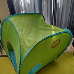 【値下げ!しました!!】☆IKEA(イケア)☆ボールテント☆BUSA☆ベビーハウス☆子供用テント☆グリーン&ブルー☆折り畳み☆別売りトンネル接続可の画像