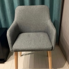 【美品】ダイニングチェア　グレー