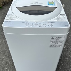 (J) SALE‼️￥13200(税込) Toshiba 全自動電気洗濯機 AW-5G6 2019年製　5.0kg