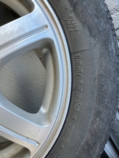 155/65R14 スタッドレス、ホイール付き