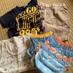  変更しました！子供服（夏用）90センチ・水遊び用紙パンツ