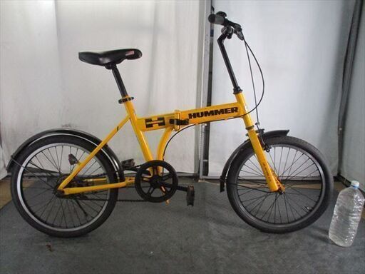 人気❣HUMMER 20インチ外装6段変速折りたたみ自転車 イエロー