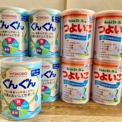 粉ミルク　つよいこ３缶＋ぐんぐん大缶４缶