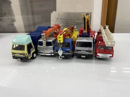 ヨネザワ ダイヤペット ミニカー まとめ売り 13台セット 消防車 いすゞ トラック クレーン車 タンクローリー バキュームカー 札幌