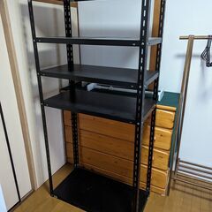 決まりました　スチールラック 収納棚 スチール棚 黒 5段 棚板...
